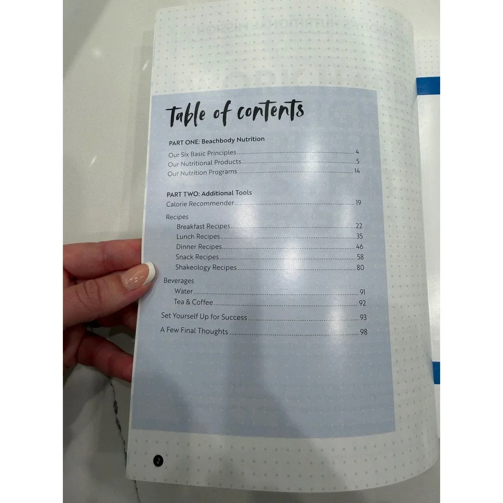 Beachbody Guide to Nutrition Book Paper Recipes Healthy Fitness Clean Eating